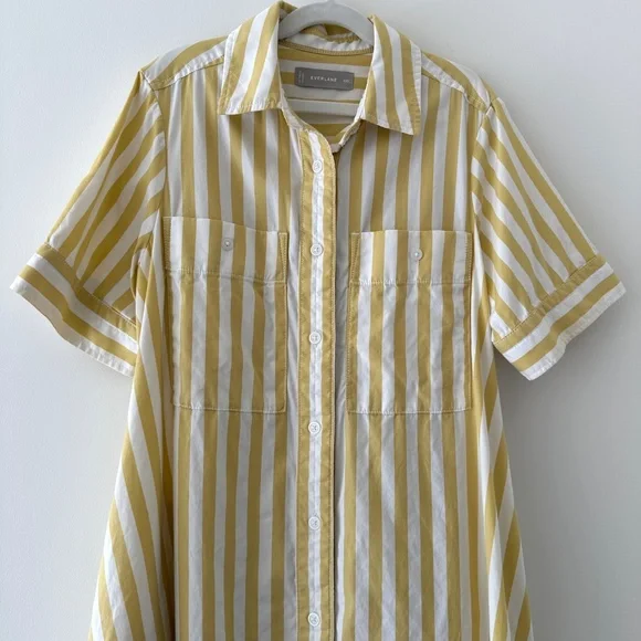 Everlane Day Tripper Dress - Yellow & White Striped XXS - Picture 4 of 14